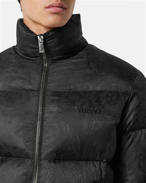 versace jacket puffer|Versace barocco puffer jacket men.